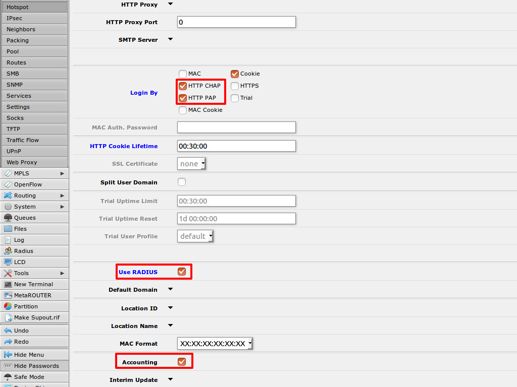 Настройка HotSpot Mikrotik САИ+WIFI
